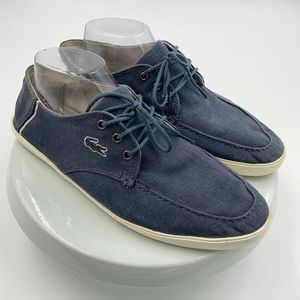 Lacoste Aristide12 Blue Canvas Shoes Men's Size 10